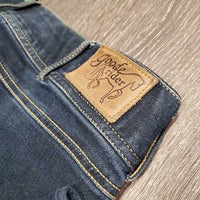 Full Seat Jean Breeches *gc, puckers, v.stained, weak velcro, dirt, rubs, pills
