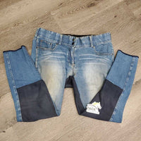 Full Seat Jean Breeches *gc, stretched, puckers, older, v.stained, faded
