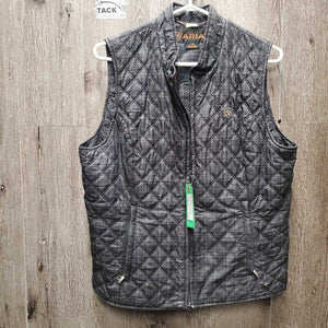 Quilt Vest, zipper *vgc/xc, v.mr rubs, puckers
