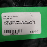 Quilt Vest, zipper *vgc/xc, v.mr rubs, puckers

