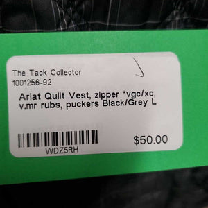 Quilt Vest, zipper *vgc/xc, v.mr rubs, puckers