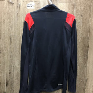 LS Sun Shirt, 1/4 Zip up, mesh sleeves *vgc, rubs, snags & runs, peeled logos, mesh residue