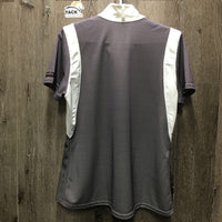 SS Show Shirt, 1/3 Zip Up, zip collar *vgc, snags, older
