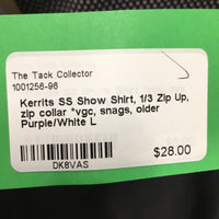 SS Show Shirt, 1/3 Zip Up, zip collar *vgc, snags, older
