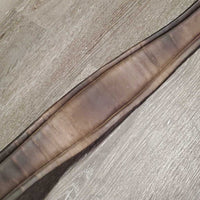 Padded Leather Girth, 2x els, 3x D Ring *vgc/gc, clean, rubs, faded, scratches, dry, deep/hard creases, stretched els
