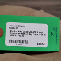 JUNIORS Hvy Cotton Breeches, tag *new
