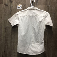 JUNIORS SS Show Shirt, snap collar *gc, puckers, older