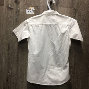 JUNIORS SS Show Shirt, snap collar *gc, puckers, older