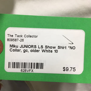 JUNIORS LS Show Shirt *NO Collar, gc, older