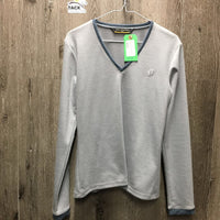 'Quintessential' V Neck Sweater *vgc, mnr rubs, pills & cuff stains