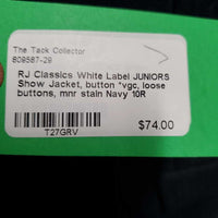 JUNIORS Show Jacket, button *vgc, loose buttons, mnr stain

