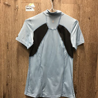 SS Sun Show Shirt, 1/2 Zip Up,Mesh *vgc, mnr rubs & pills, seam puckers, older
