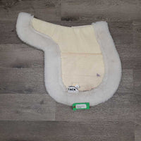 Fleece Non-Slip Fitted Hunter Saddle Pad *gc, stains, clumpy, hairy, dirt, rubs, dingy
