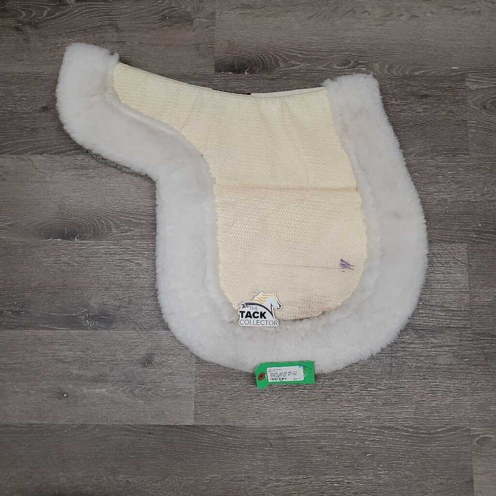 Fleece Non-Slip Fitted Hunter Saddle Pad *gc, stains, clumpy, hairy, dirt, rubs, dingy