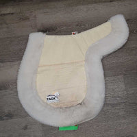 Fleece Non-Slip Fitted Hunter Saddle Pad *gc, stains, clumpy, hairy, dirt, rubs, dingy
