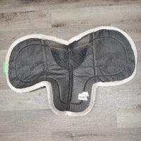 Fleece Non-Slip Fitted Hunter Saddle Pad *gc, stains, clumpy, hairy, dirt, rubs, dingy
