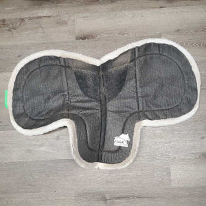 Fleece Non-Slip Fitted Hunter Saddle Pad *gc, stains, clumpy, hairy, dirt, rubs, dingy