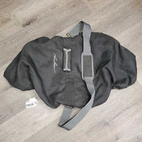 Fleece Lined Saddle Carry - Storage Bag, shouder strap *vgc, dusty?dirt, hairy
