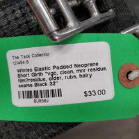 Padded Neoprene Short Girth *vgc, clean, mnr residue, film?residue, older, rubs, hairy seams
