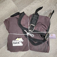 Shedrow Cotton Stable Sheet, "Pete", 0 leg/tail *gc/fair, v.faded, shrunk, repairs, rubs, mnr holes, velcro added
