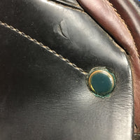 16.5" *XW 7.5" Stubben Juventus Dressage Saddle, Wool Flocking, Rear Gusset Panels, Lg Front Blocks, Flaps: 15"W x 11.5" Serial #: XW 8840302
