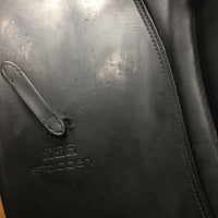 16.5" *XW 7.5" Stubben Juventus Dressage Saddle, Wool Flocking, Rear Gusset Panels, Lg Front Blocks, Flaps: 15"W x 11.5" Serial #: XW 8840302
