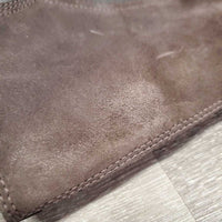 Hvy Leather Half Chaps, Back Zips *vgc/xc, clean, mnr rubs & dirt