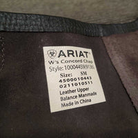 Hvy Leather Half Chaps, Back Zips *vgc/xc, clean, mnr rubs & dirt