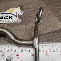 #651 Med Port Sweet Iron Western Curb Bit *gc, clean, mnr rust, scuffs & stains
