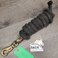 Narrow Short Nylon Lead Rope, Bull Snap *fair, v.stained, v.dirty, knotted, faded, rubs, snags, stain, v.stiff
