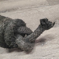 Narrow Short Nylon Lead Rope, Bull Snap *fair, v.stained, v.dirty, knotted, faded, rubs, snags, stain, v.stiff
