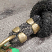 Narrow Short Nylon Lead Rope, Bull Snap *fair, v.stained, v.dirty, knotted, faded, rubs, snags, stain, v.stiff