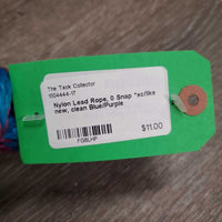 Nylon Lead Rope, 0 Snap *xc/like new, clean
