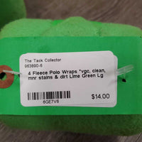 4 Fleece Polo Wraps *vgc, clean, mnr stains & dirt
