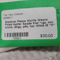 Fleece Waffle Weave Fitted Hunter Saddle Pad *vgc, mnr stains, dingy, pills, hair