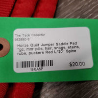 Quilt Jumper Saddle Pad *gc, mnr pills, hair, snags, stains, rubs, puckers
