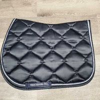 Thick Quilt Jumper Saddle Pad 1x piping, 1x bling *xc/like new, v. mnr hair