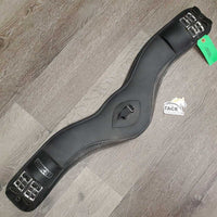 Padded Anatomical Dressage Girth, center strap *filthy, gc, hairy, faded, creases, scratches
