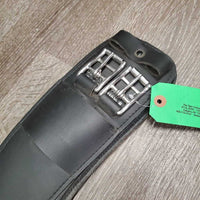 Padded Anatomical Dressage Girth, center strap *filthy, gc, hairy, faded, creases, scratches
