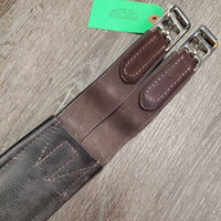 Padded Thick Leather Girth, 1x Els *gc/vgc, inside: v.dirty/film, older, scuffs, scratches
