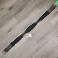 FS Leather Girth, 2x Els. D Ring *NO Velcro Fleece Liner, gc, mnr dirt & residue, hair
