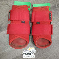 Pr Closed Schooling Neoprene Boots, velcro *gc, hairy, dirty
