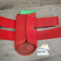 Pr Closed Schooling Neoprene Boots, velcro *gc, hairy, dirty
