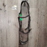 Wide Monocrown Bridle, Adjustable Noseband *vgc, clean, residue, end frays, nylon twists, scrapes, ?replaced brow
