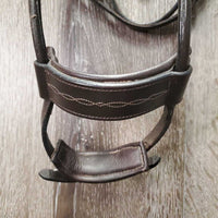 Wide Monocrown Bridle, Adjustable Noseband *vgc, clean, residue, end frays, nylon twists, scrapes, ?replaced brow
