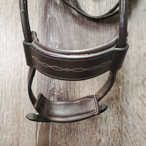Wide Monocrown Bridle, Adjustable Noseband *vgc, clean, residue, end frays, nylon twists, scrapes, ?replaced brow