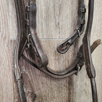 Wide Monocrown Bridle, Adjustable Noseband *vgc, clean, residue, end frays, nylon twists, scrapes, ?replaced brow
