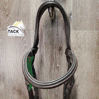 Wide Monocrown Bridle, Adjustable Noseband *vgc, clean, residue, end frays, nylon twists, scrapes, ?replaced brow
