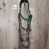 Wide Monocrown Bridle, Adjustable Noseband *vgc, clean, residue, end frays, nylon twists, scrapes, ?replaced brow
