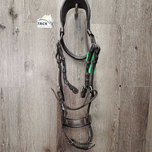 Wide Monocrown Bridle, Adjustable Noseband *vgc, clean, residue, end frays, nylon twists, scrapes, ?replaced brow